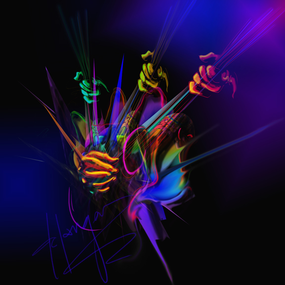 Guitar art by DC Langer